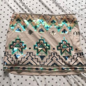 Aztec style sparkle skirt